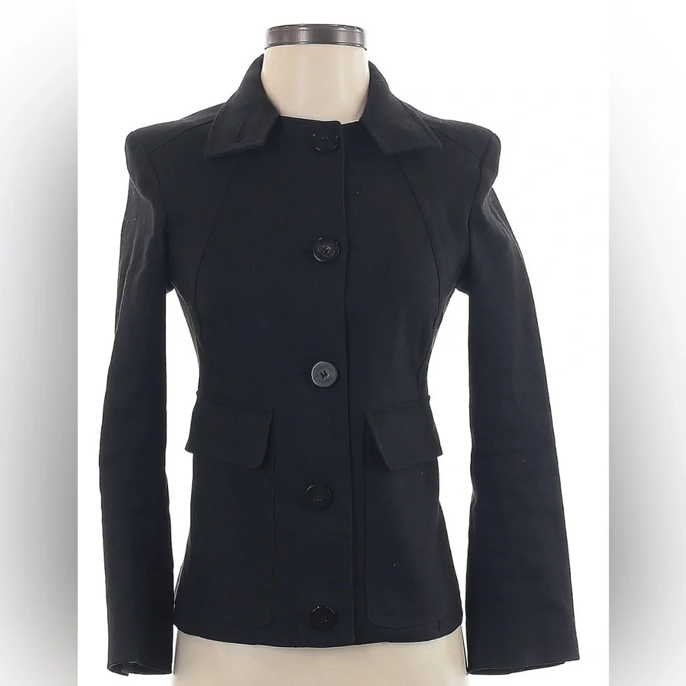 Burberry London Black Silk Cotton Weave Jacket • 4 - Picture 1 of 15